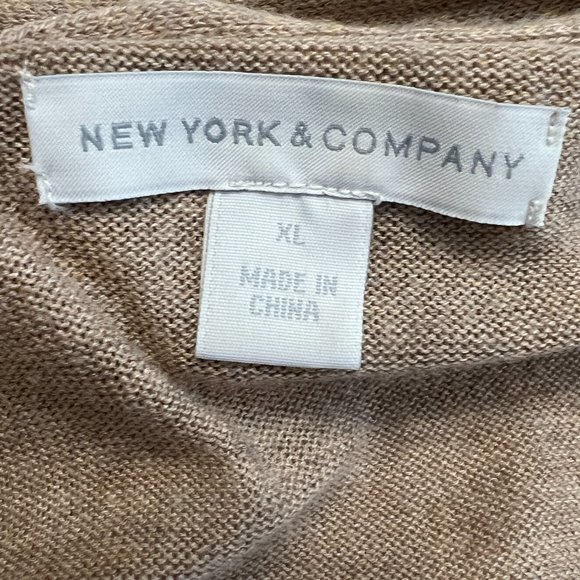 New York & Company ¾ sleeve ruffle front duster sweater - Picture 5 of 6